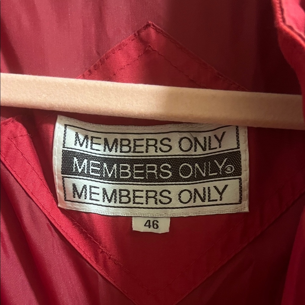 Members Only Red Bomber Jacket - Picture 3 of 9